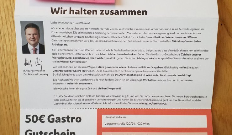 O “Gastrogutschein”: o subsídio para restaurantes na Áustria