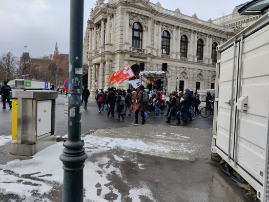 Protesto contra a Covid19 em Viena