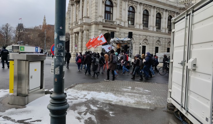 Manifestações de rua contra as medidas de Covid19 na&nbsp;Áustria.