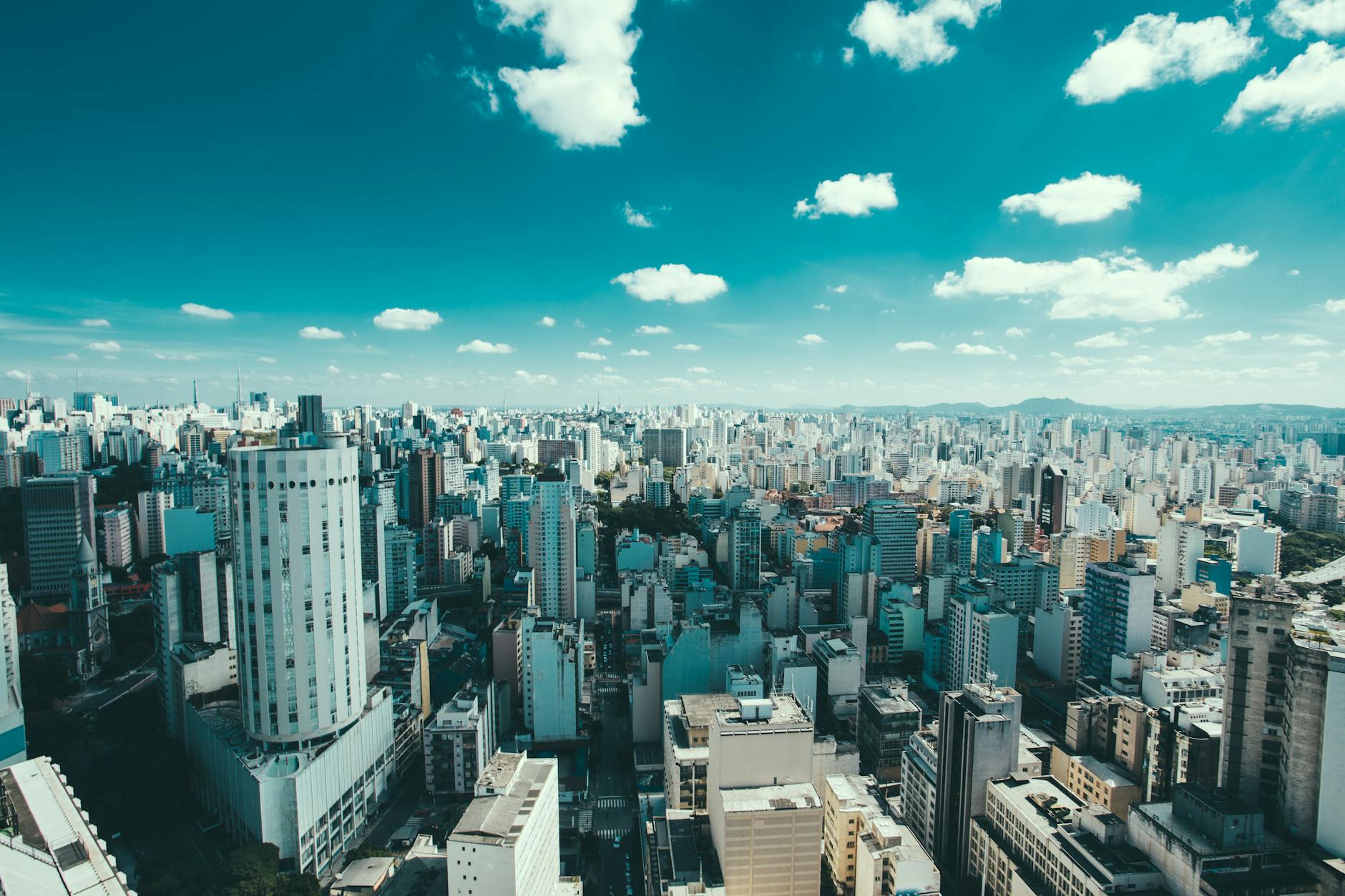 aerial photography of city skyline